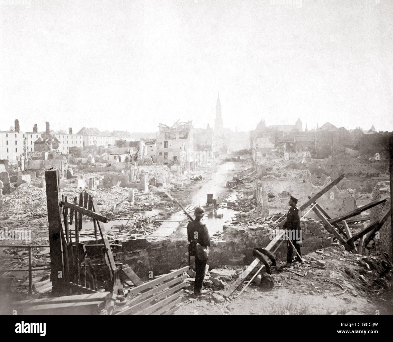 Strasburgo, Francia, guerra franco-prussiana, 1871. Data: 1871 Foto Stock