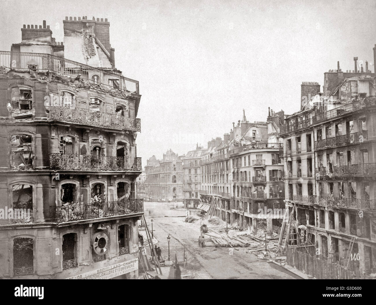 Rovine, guerra franco-prussiana, 1871. Data: 1871 Foto Stock