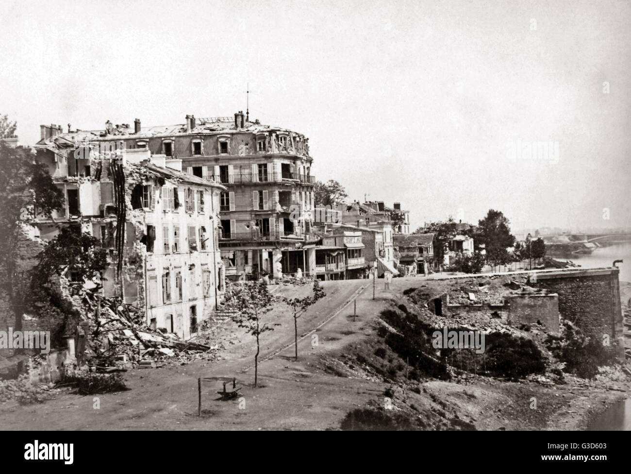 Rovine, Strasburgo, Franco guerra prussiana del 1871. Data: 1871 Foto Stock