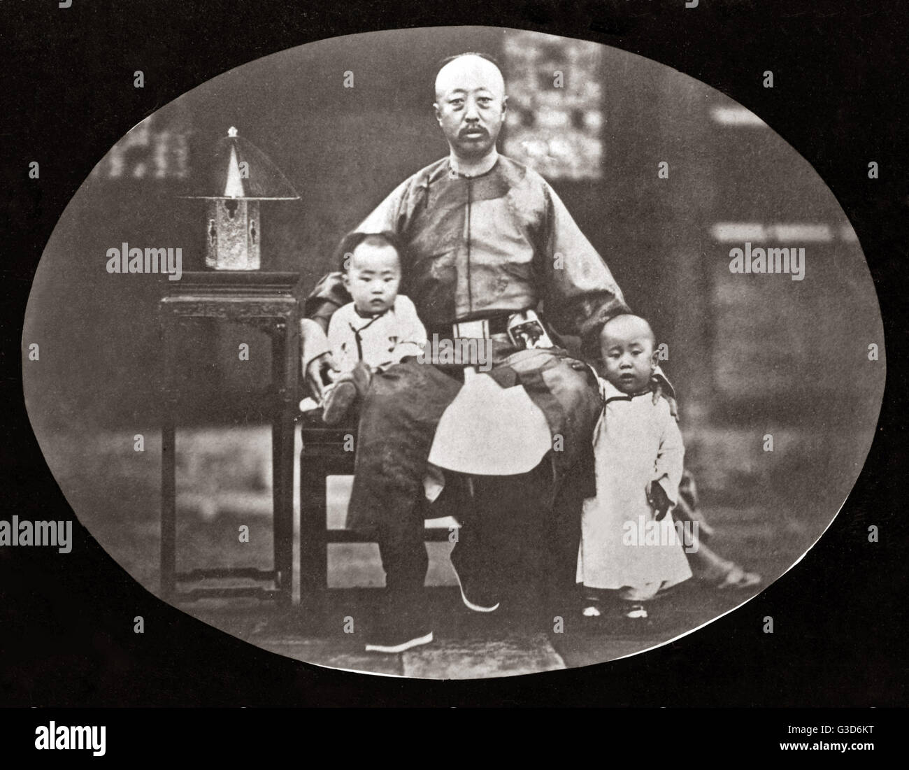 Ultimo imperatore della Cina, con suo padre Principe Chun Foto Stock