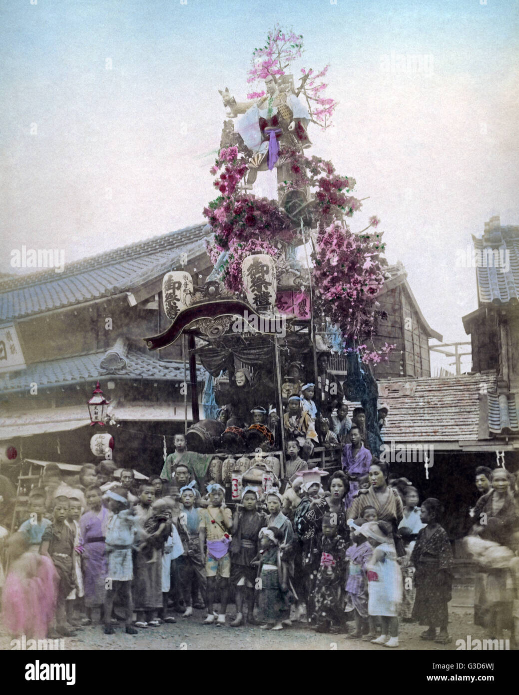 Processione Giappone 1880s Foto Stock