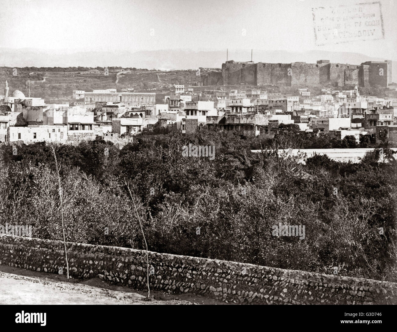 Vista panoramica di una città turca, forse Ankara Foto Stock