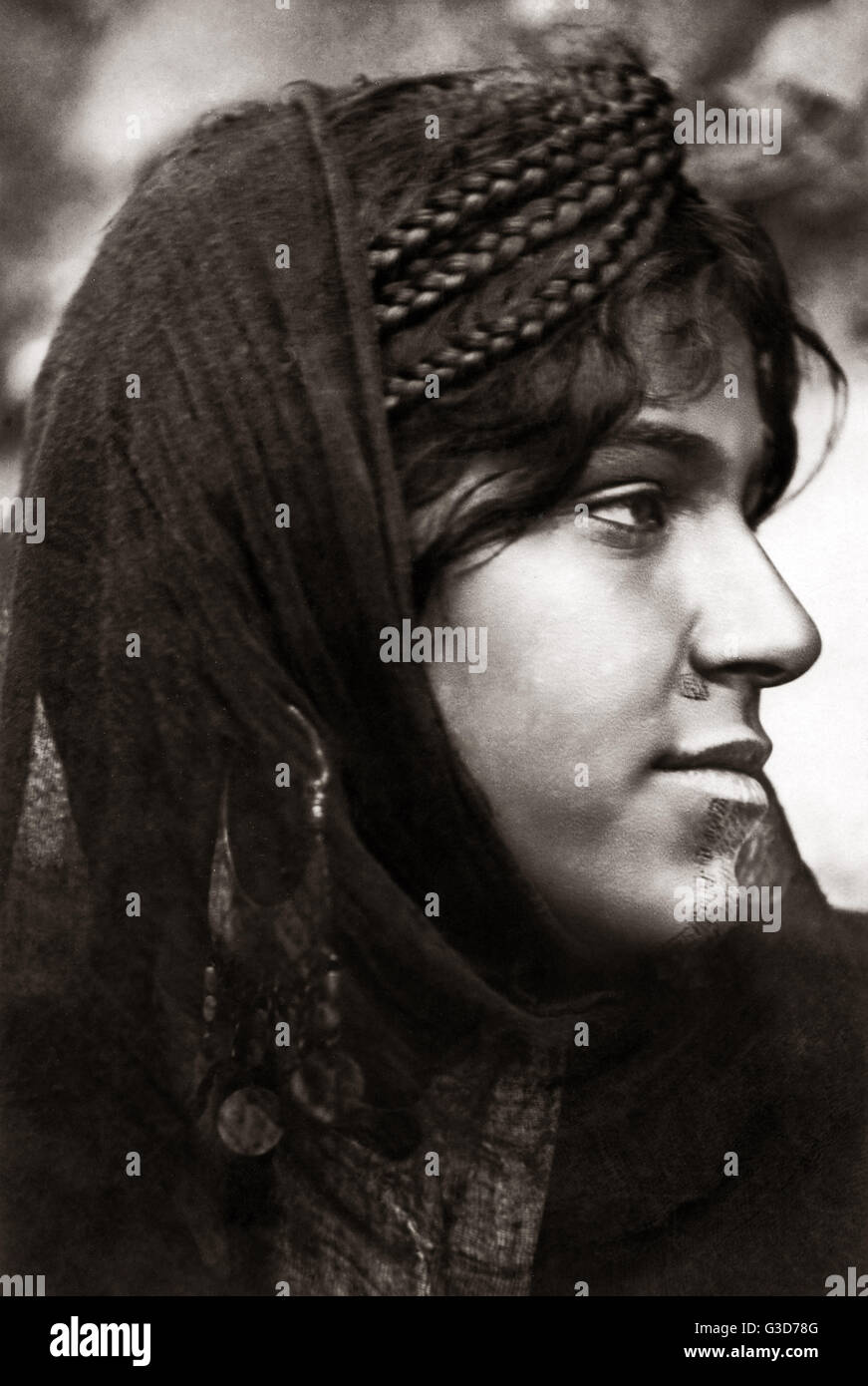 Donna beduina, Egitto, circa 1910 Foto Stock