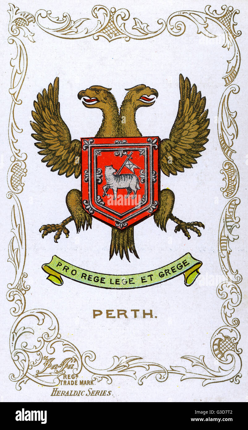 Lo stemma di Perth, Perthshire Scozia Data: circa 1900 Foto Stock