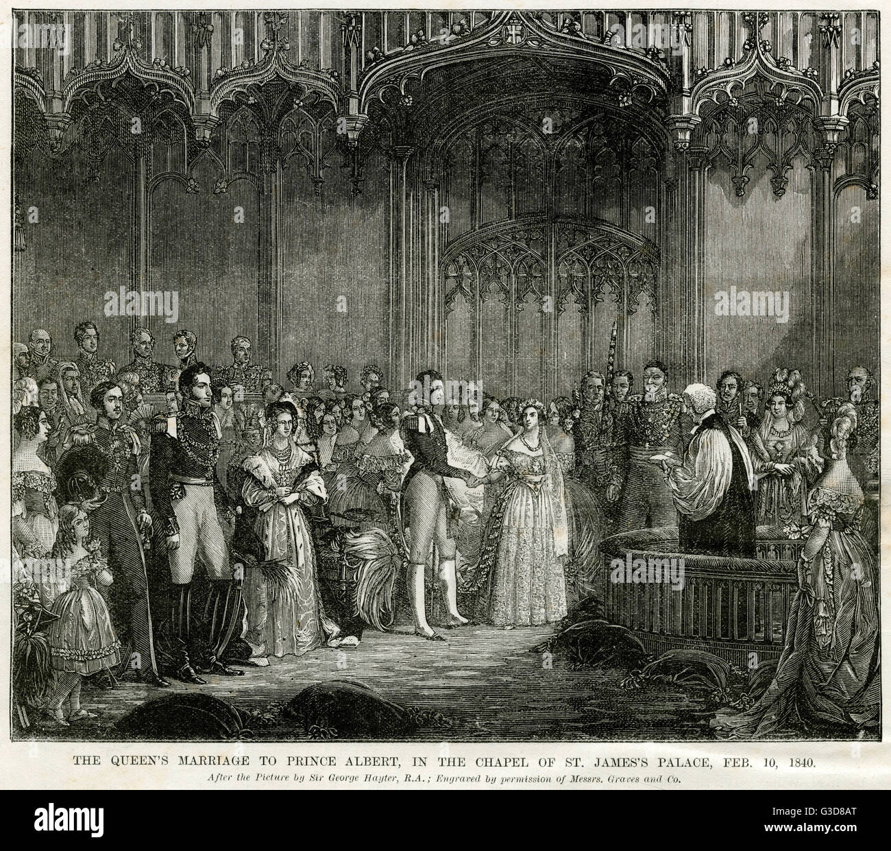 Matrimonio della Regina Vittoria al Principe Alberto 1840 Foto Stock