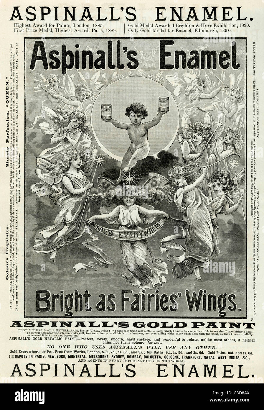 Aspinall. di smalto, vernice per artista e decoratori. Data: 1890 Foto Stock
