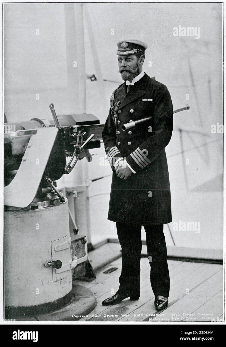 Duke of York su HMS Crescent 1898 Foto Stock