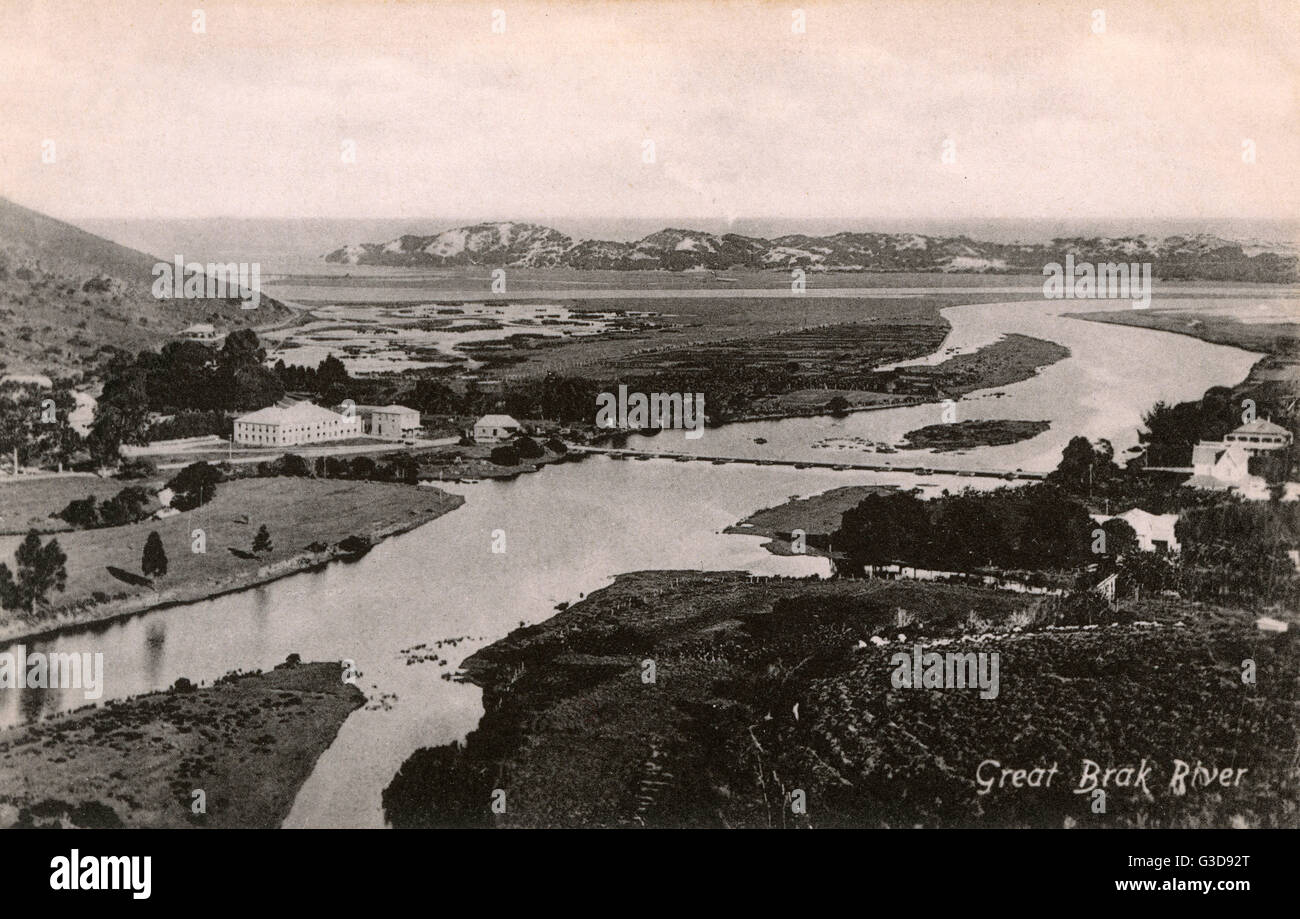 Grande Brak River, un villaggio costiero situato nella provincia del Capo Occidentale, Sud Africa. Data: circa 1910 Foto Stock