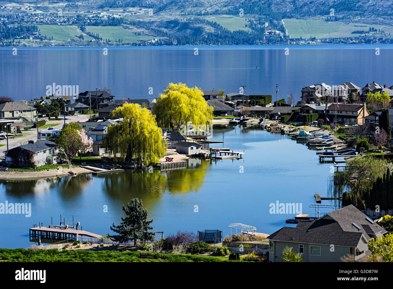 Green Bay suddivisione fronte lago sul lago Okanagan West Kelowna British Columbia Canada Foto Stock