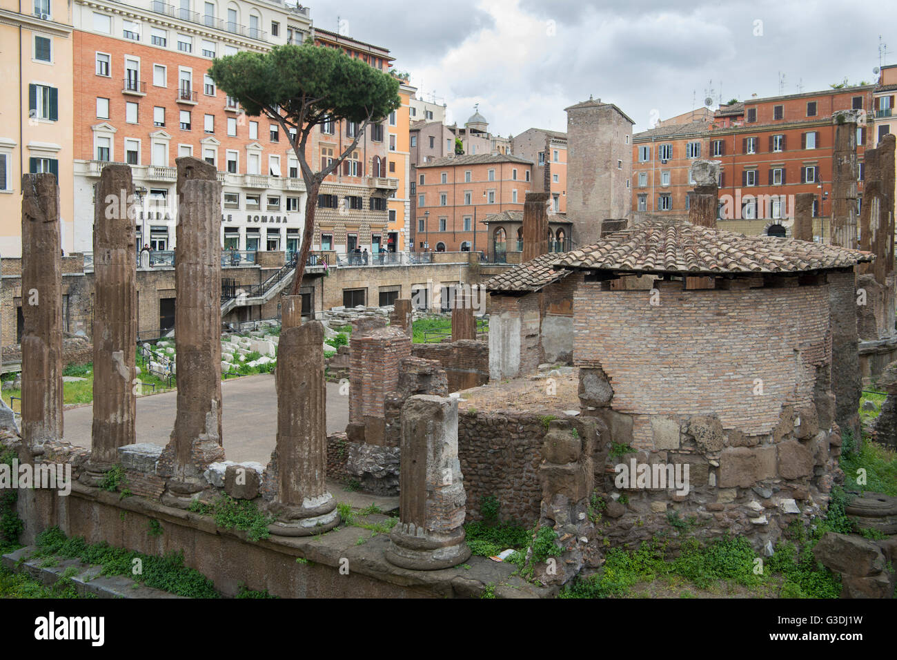 Italien, Rom, Largo di Torre Argentina, Tempelruinen Foto Stock