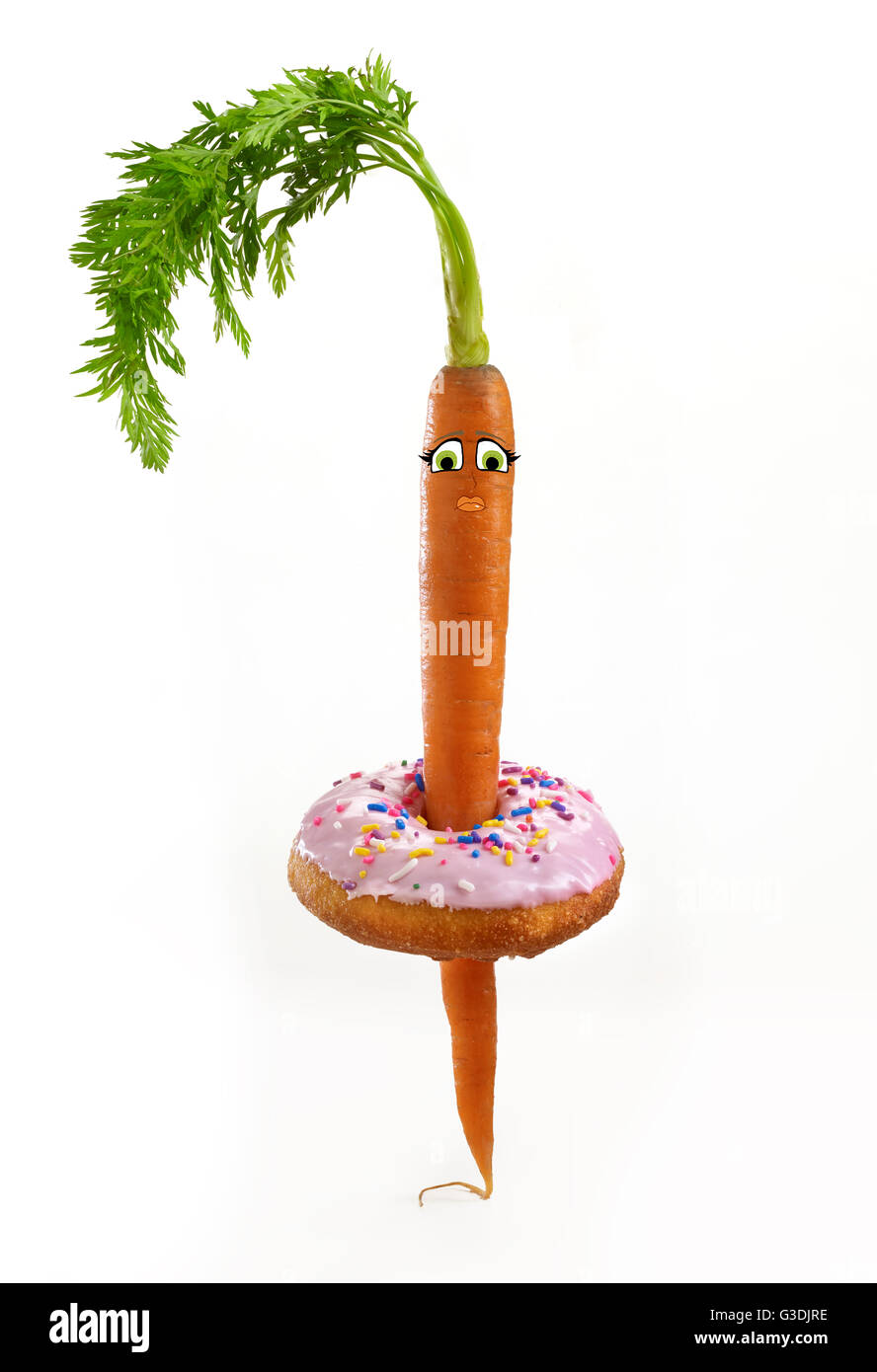La dieta di perdita di peso e di carota ciambella Foto Stock