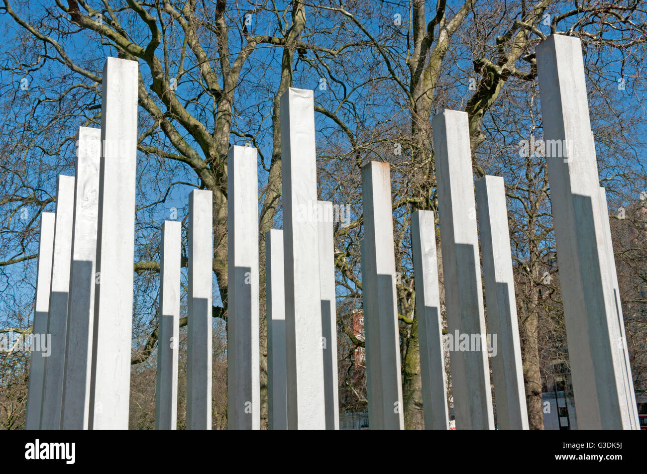 Bombardamento di Londra memoriale per le vittime del 7 luglio 2005 bombardamenti, Hyde Park, Foto Stock