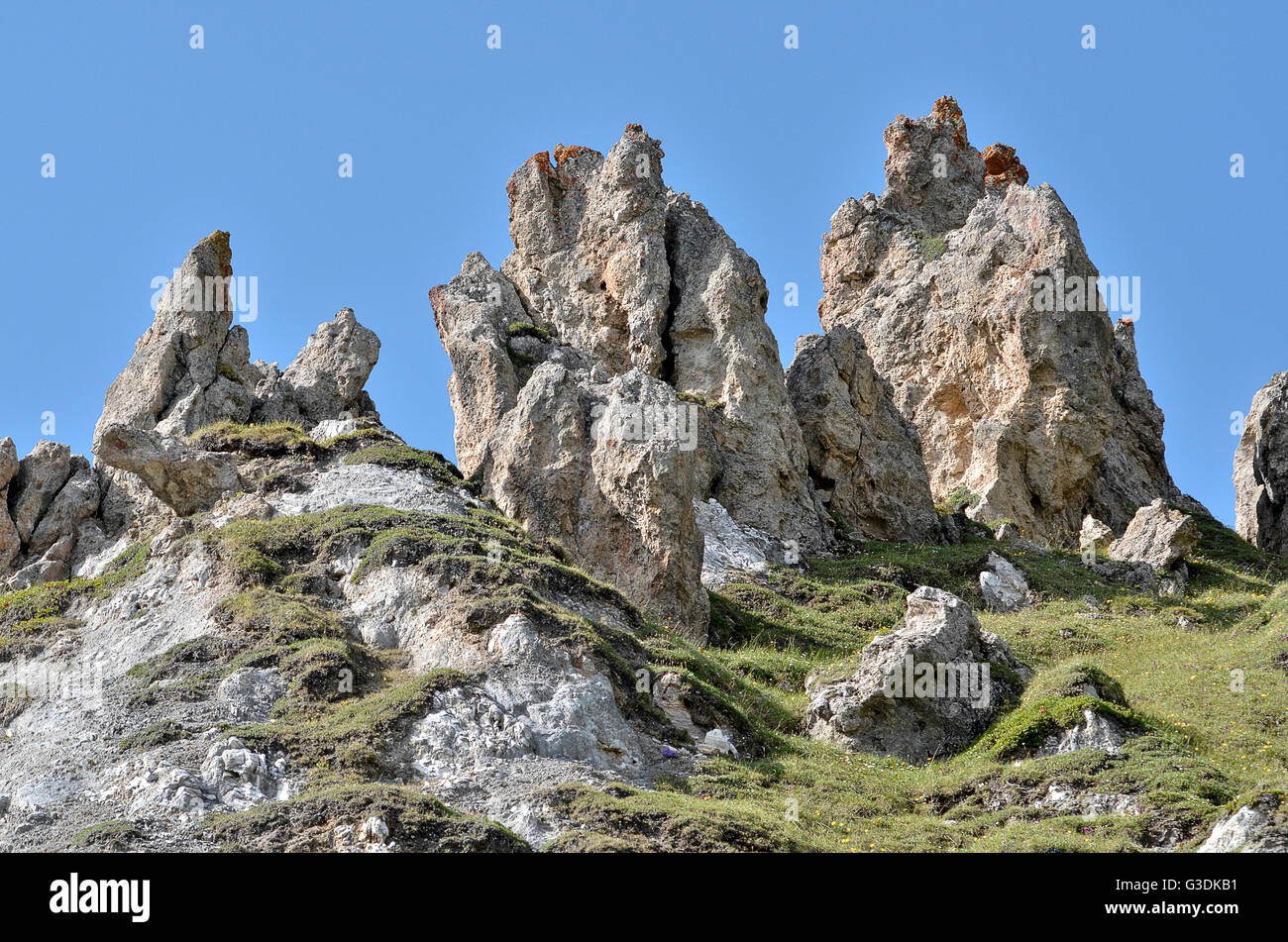 Montagne a La Plagne in Francia Foto Stock