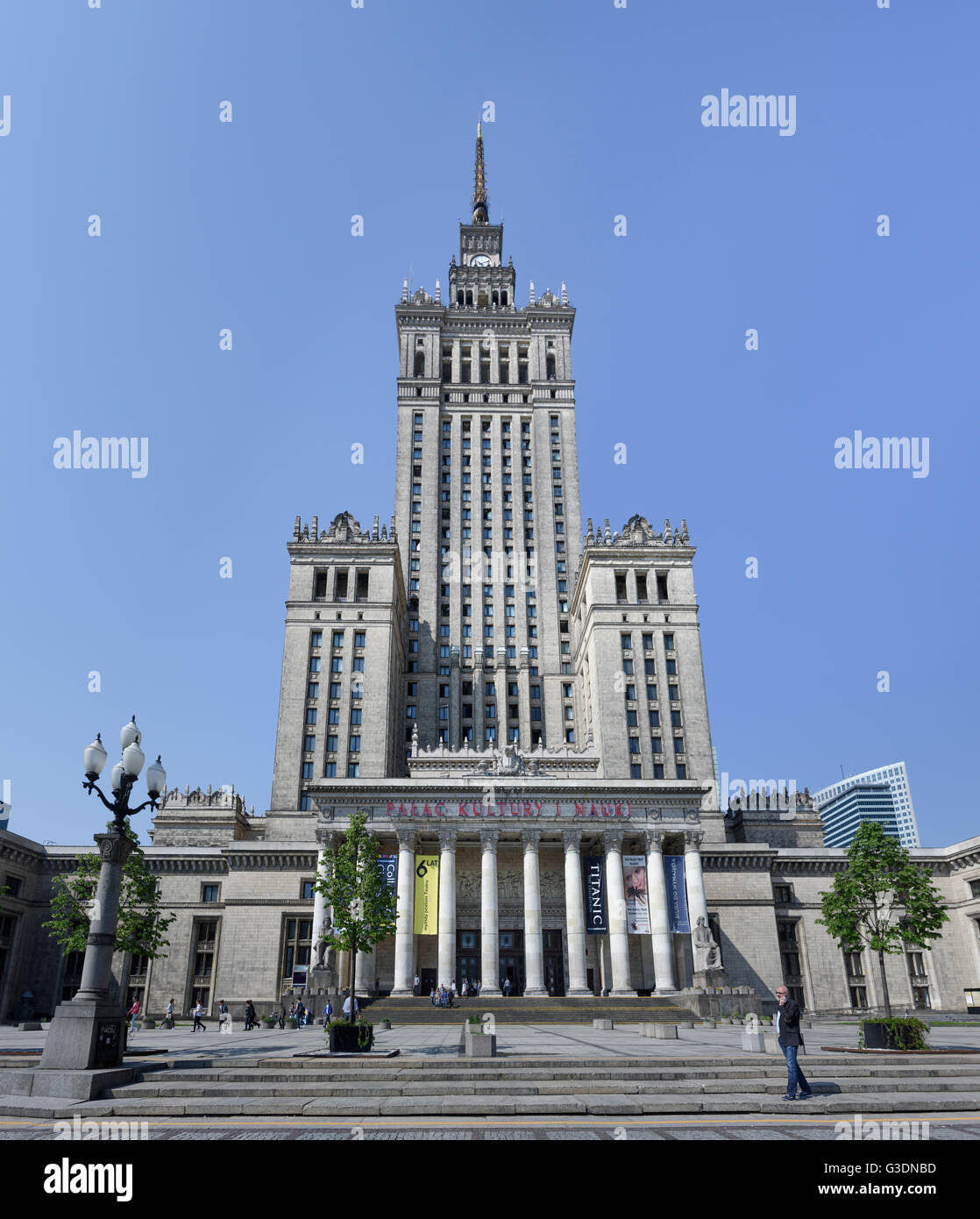 Palazzo della Cultura e della scienza a Varsavia Foto Stock