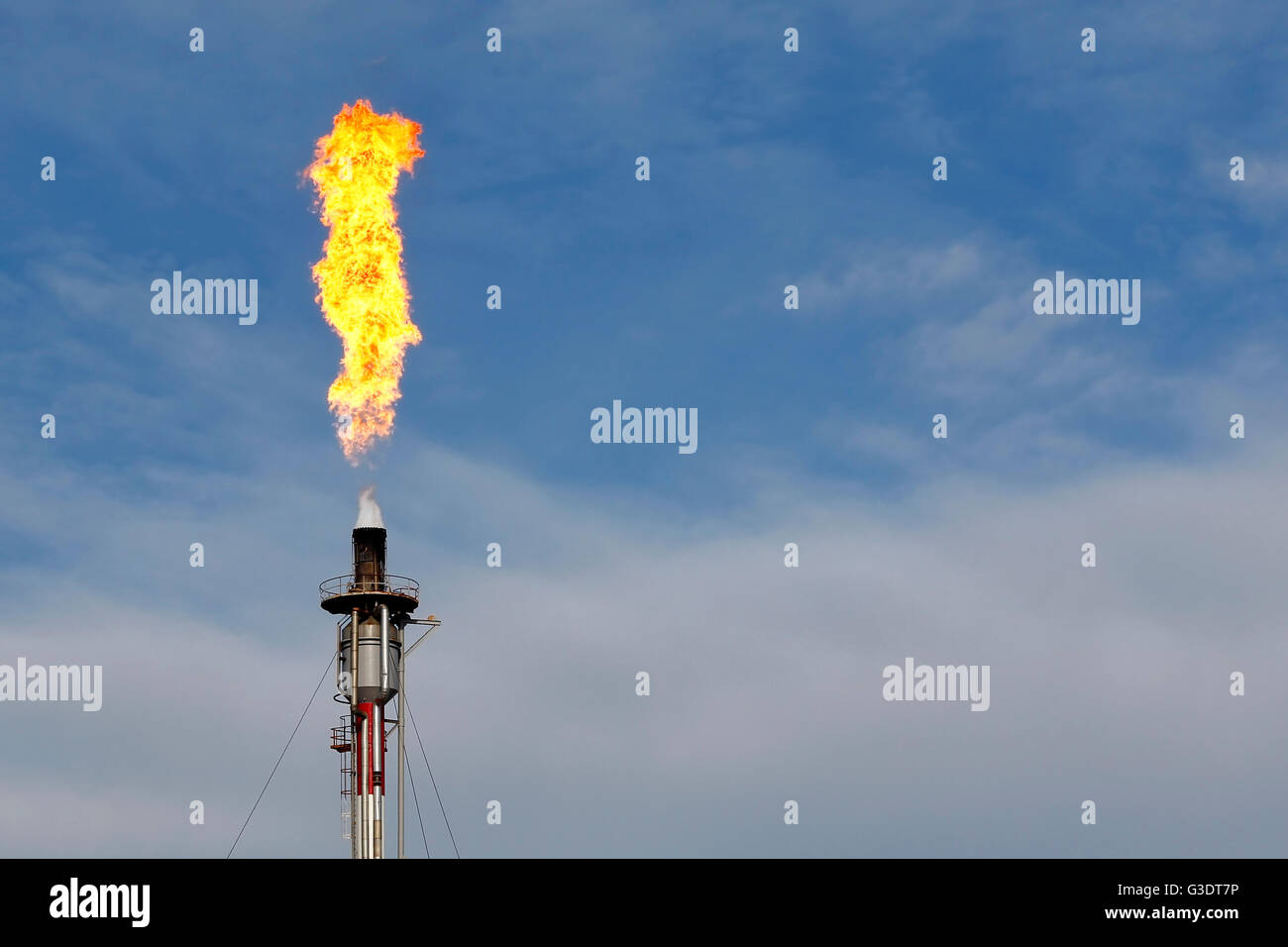 Il fuoco da una torcia a gas Foto Stock
