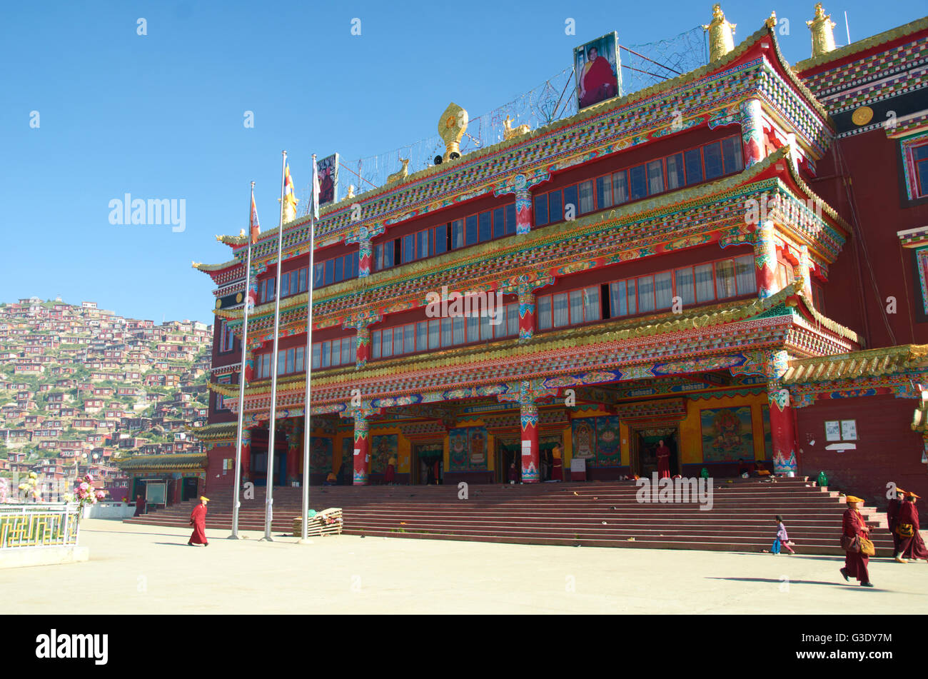 Larung Gar Istituto Buddista Foto Stock