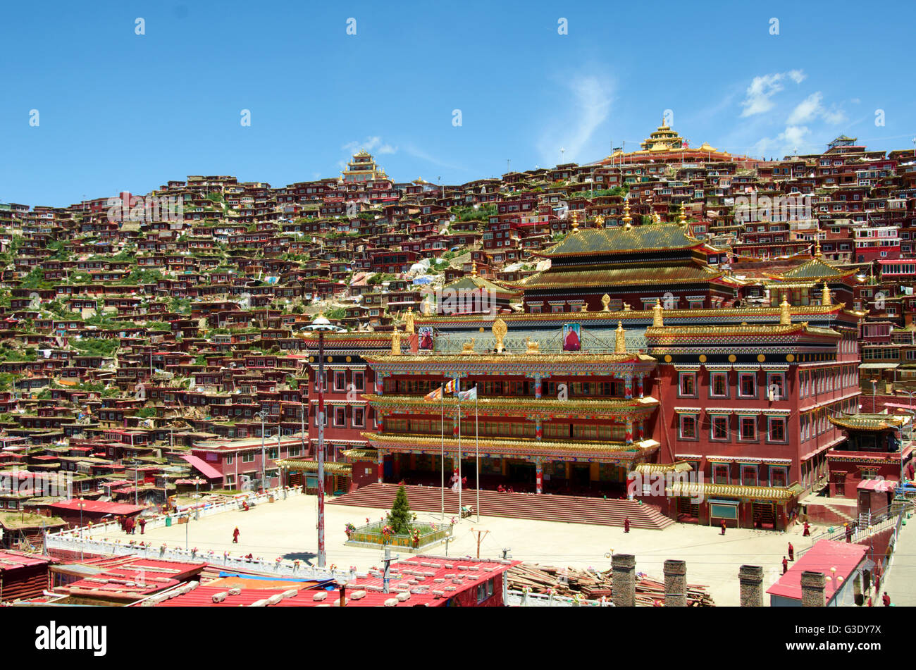 Larung Gar Istituto Buddista Foto Stock