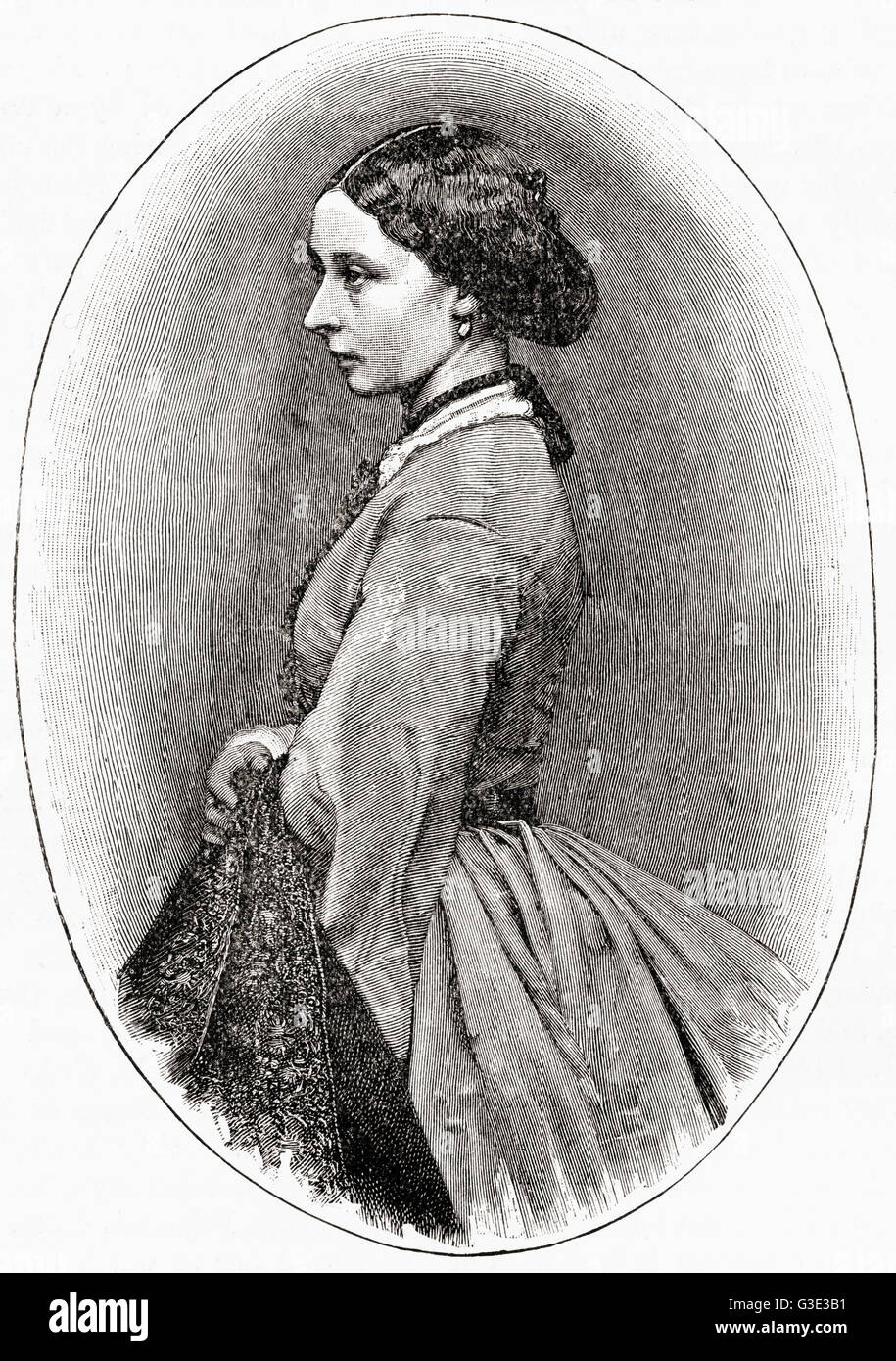 La principessa Alice del Regno Unito, 1843 - 1878; in seguito la principessa Louis di Hesse e la Granduchessa di Hesse e dal Reno. La figlia della regina Victoria. Foto Stock