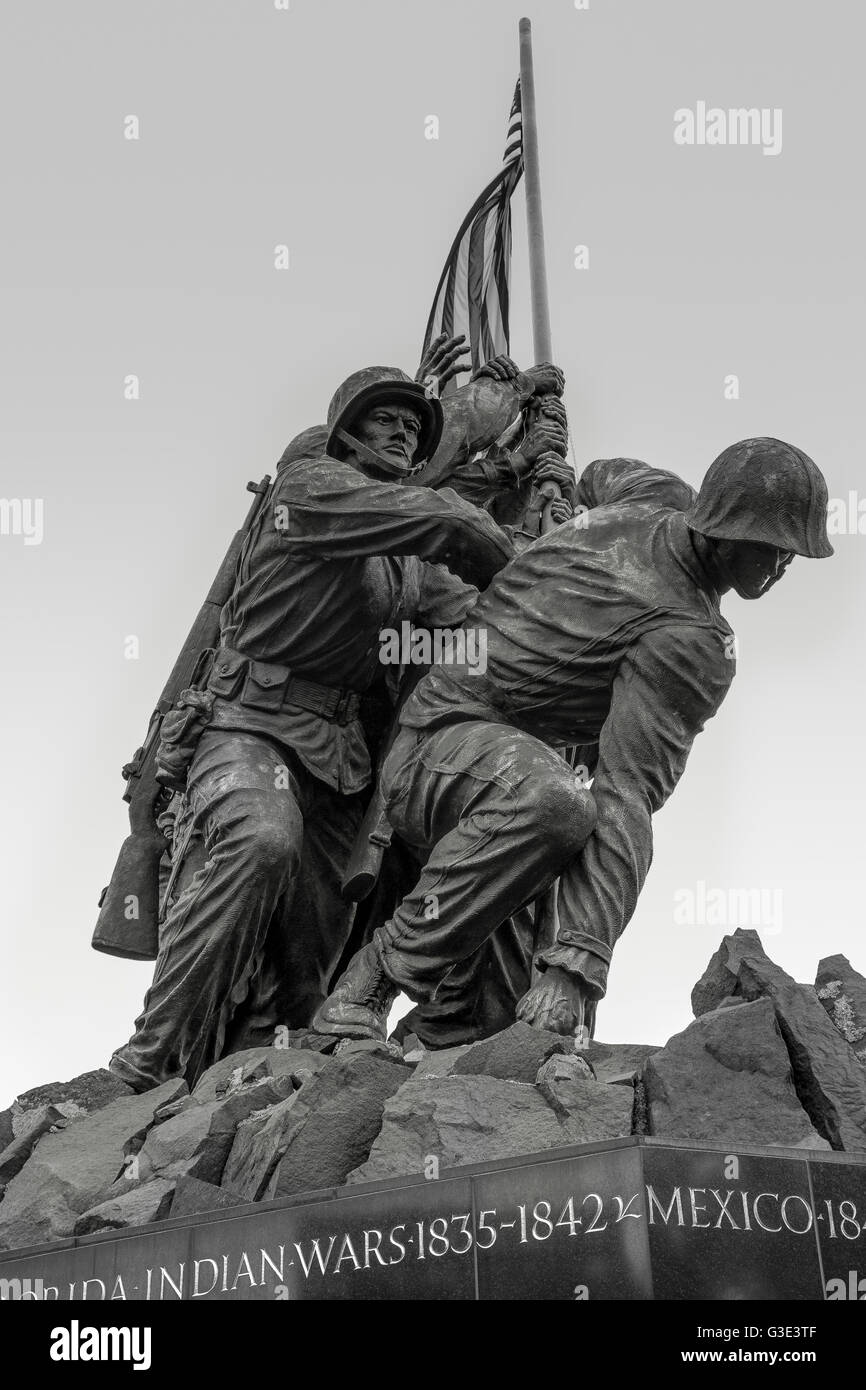 Marine Corps War Memorial,Washington DC Foto Stock