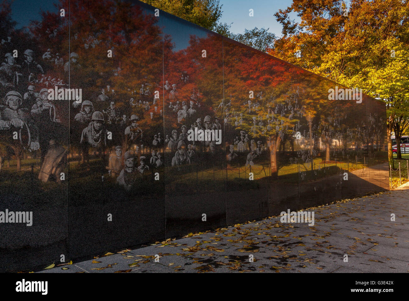 Memoriale dei Veterani di Guerra coreana ,National Mall ,Washington DC , STATI UNITI Foto Stock