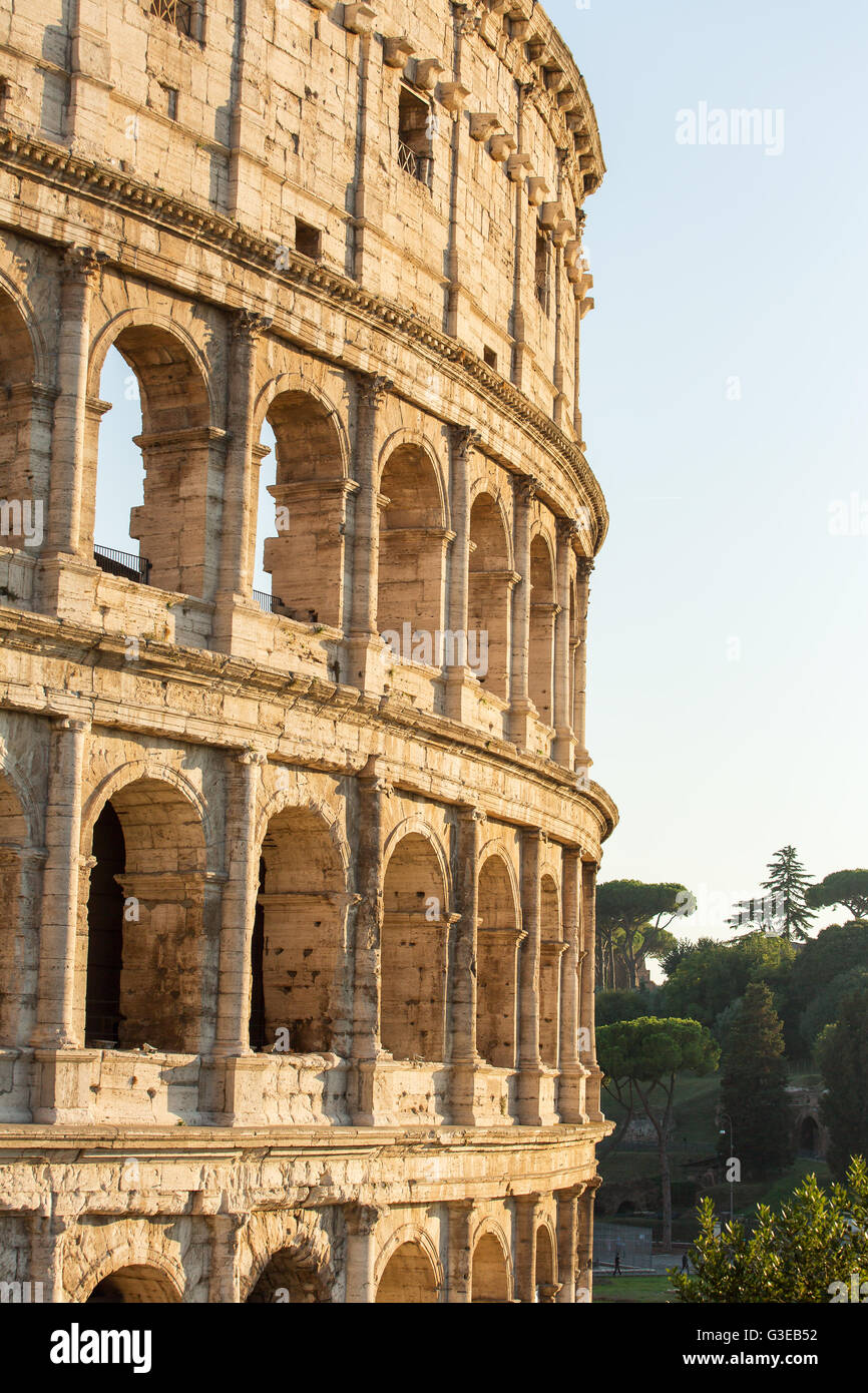 Il Colosseo. La luce del mattino, Roma, Italia. Foto Stock