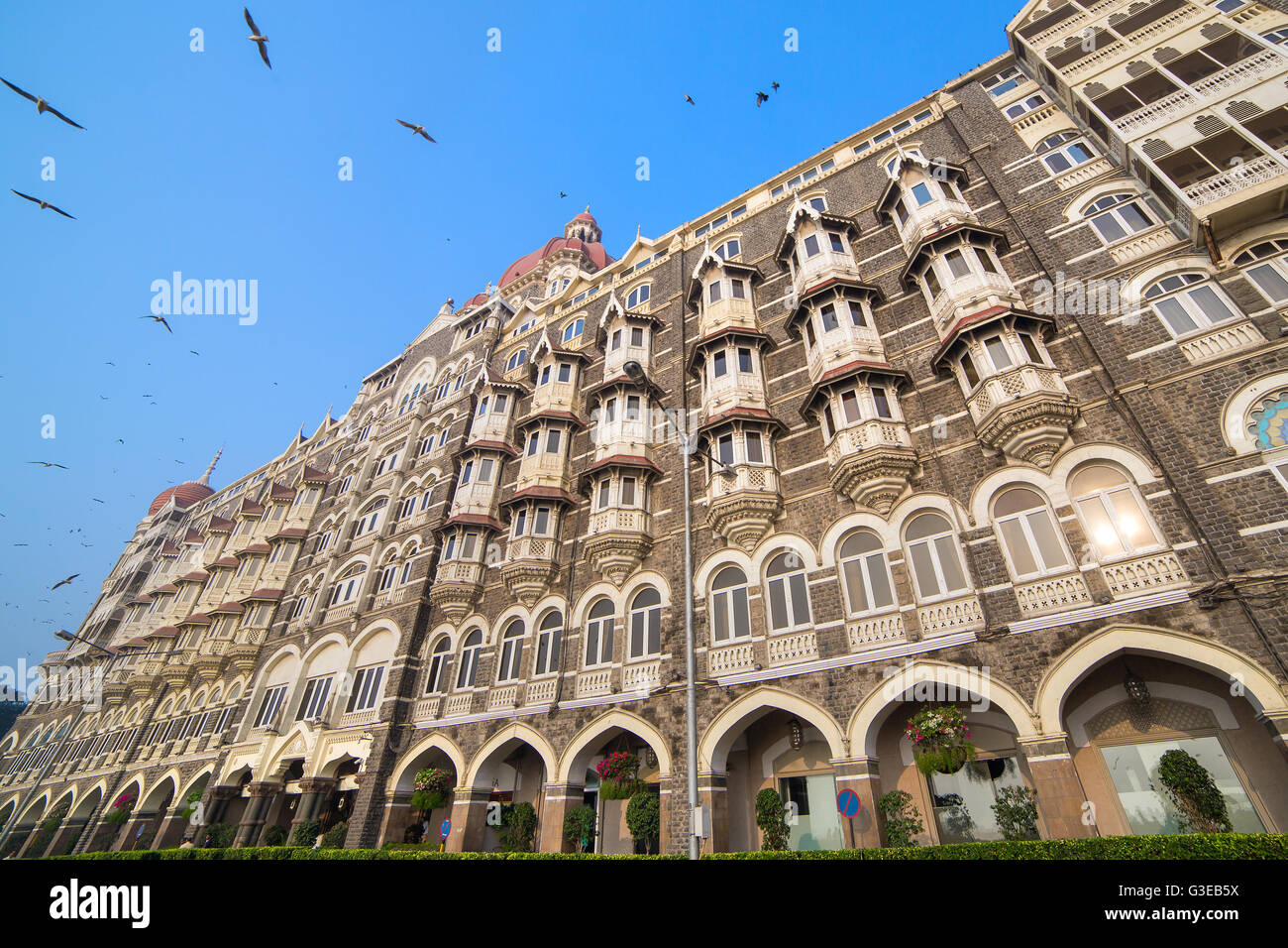 Taj Mahal Hotel, hotel di lusso a cinque stelle si trova vicino al Gateway of India e uno dei famosi edifici in Mumbai, India. Foto Stock