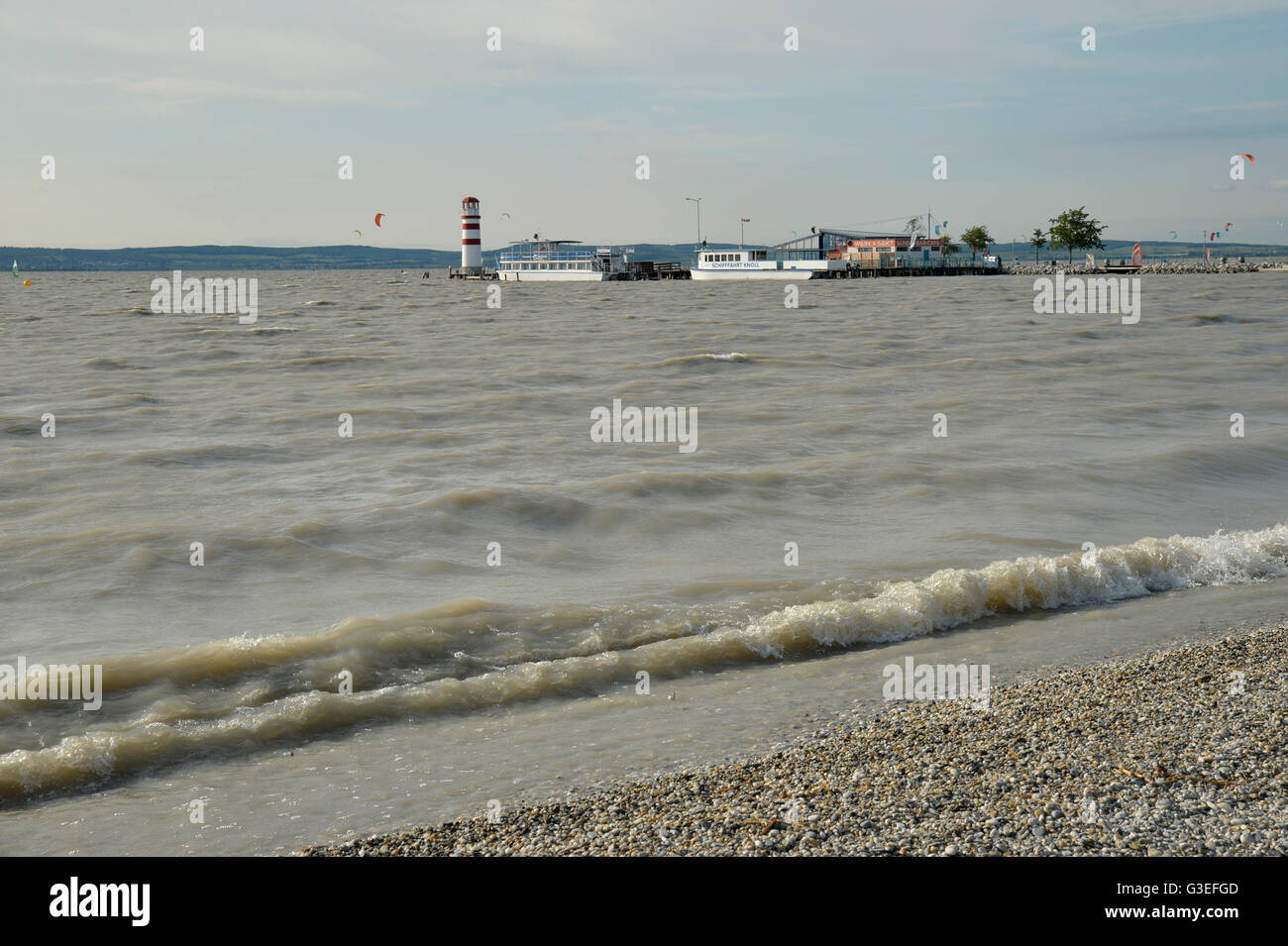Podersdorf am See, Neusiedlersee, Burgenland, Austria Foto Stock