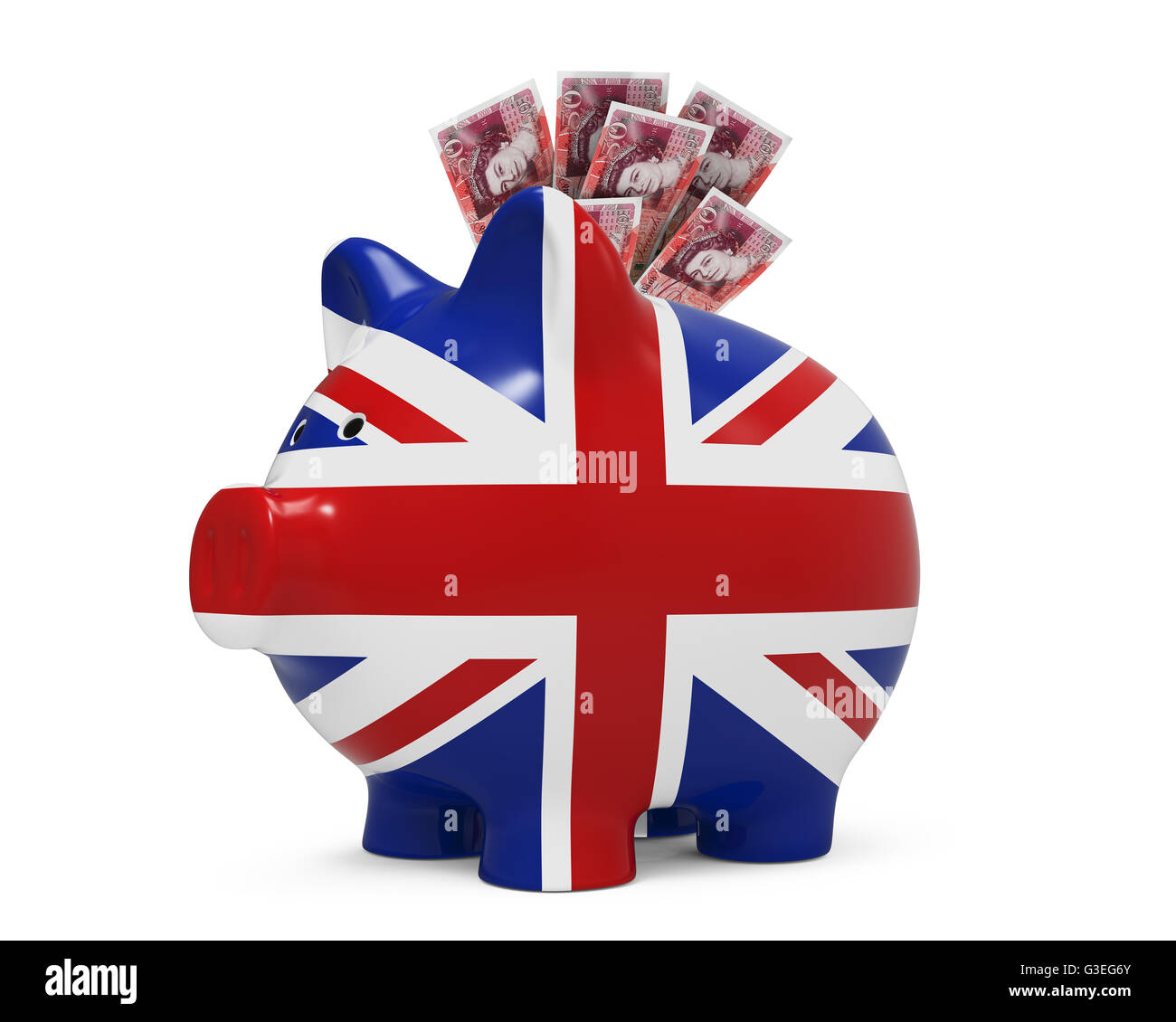 Salvadanaio con la Gran Bretagna Pound Foto Stock