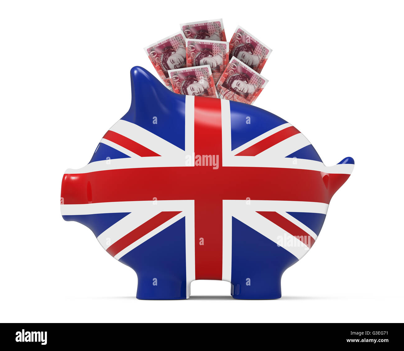 Salvadanaio con la Gran Bretagna Pound Foto Stock