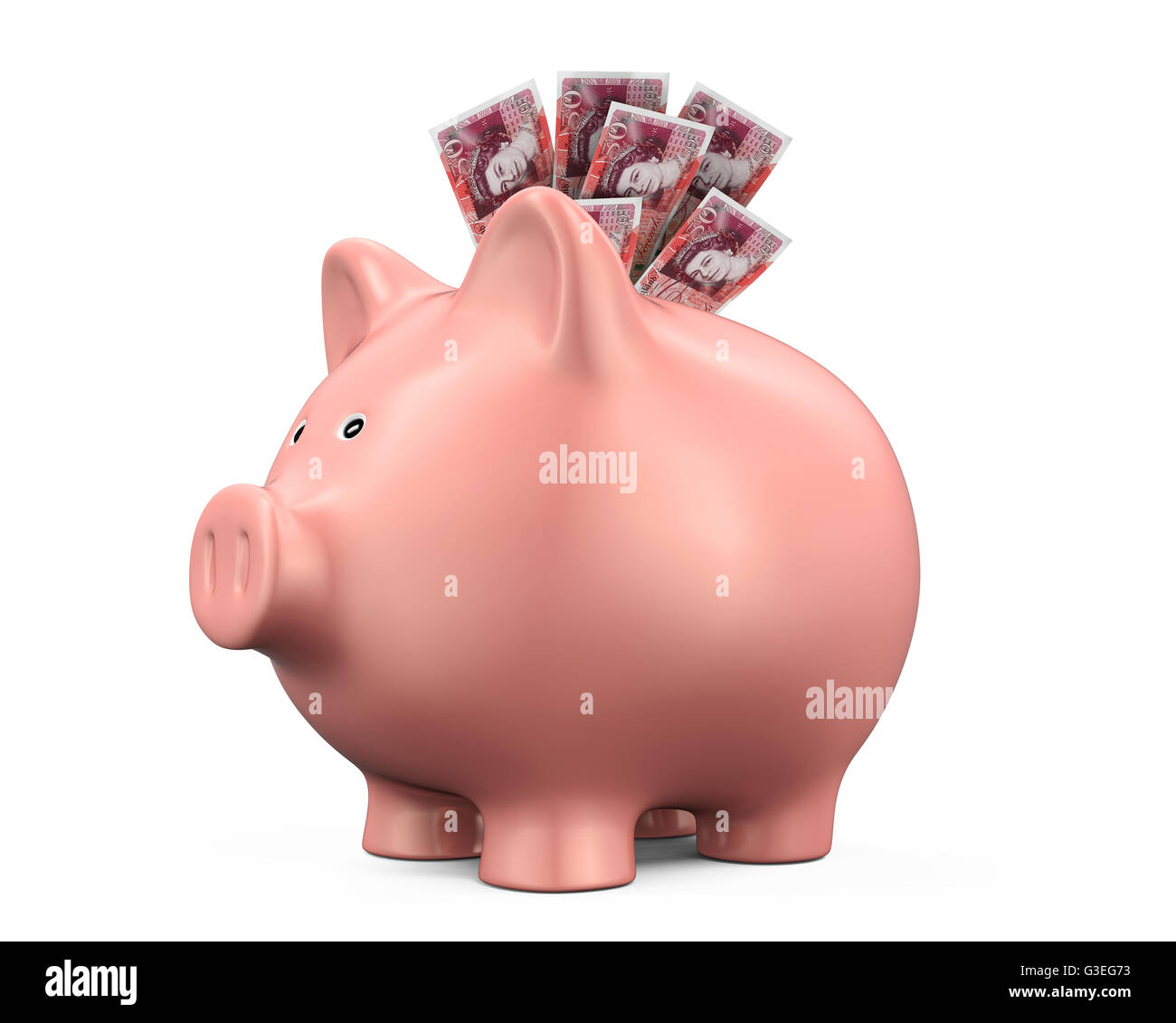 Salvadanaio con la Gran Bretagna Pound Foto Stock