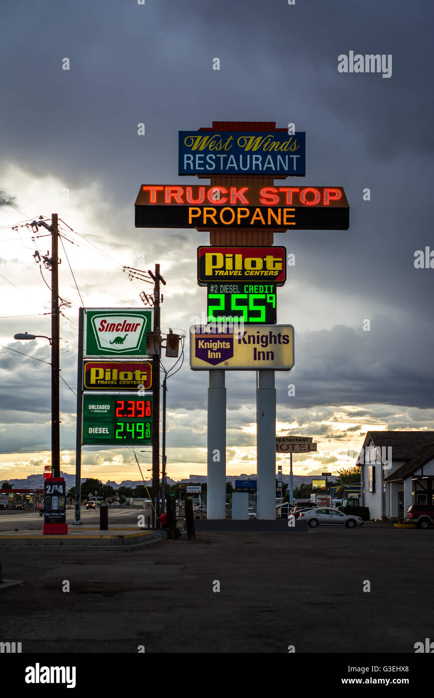 Arresto del carrello in Green River, Utah, Stati Uniti d'America Foto Stock