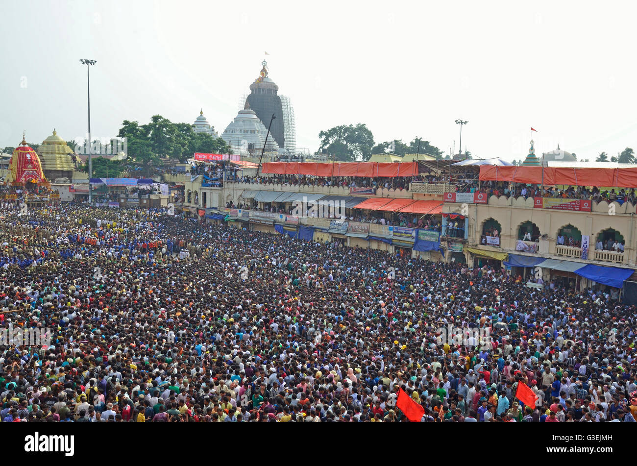 Rathyatra o carro festival, Jagannatha tempio, Puri, Orissa Foto Stock