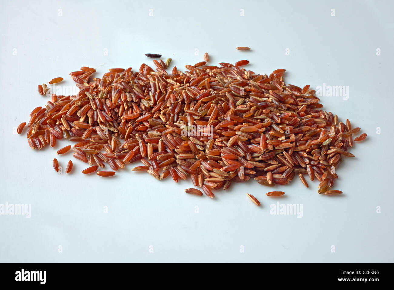 Roter Reis, Freisteller. Riso rosso, isolato Foto Stock