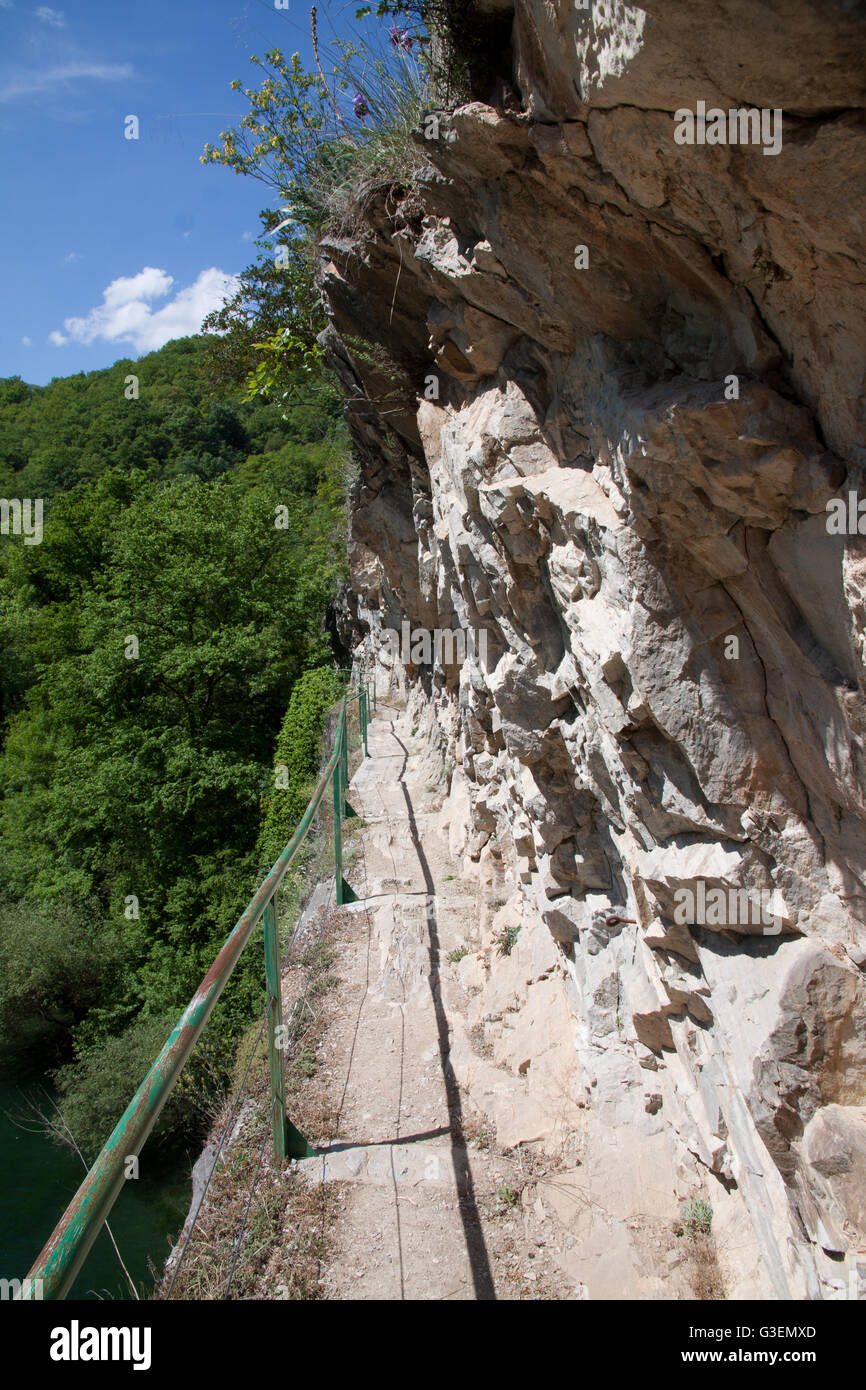 L'idilliaco lago Matka escursione vicino a Skopje, Macedonia Foto Stock