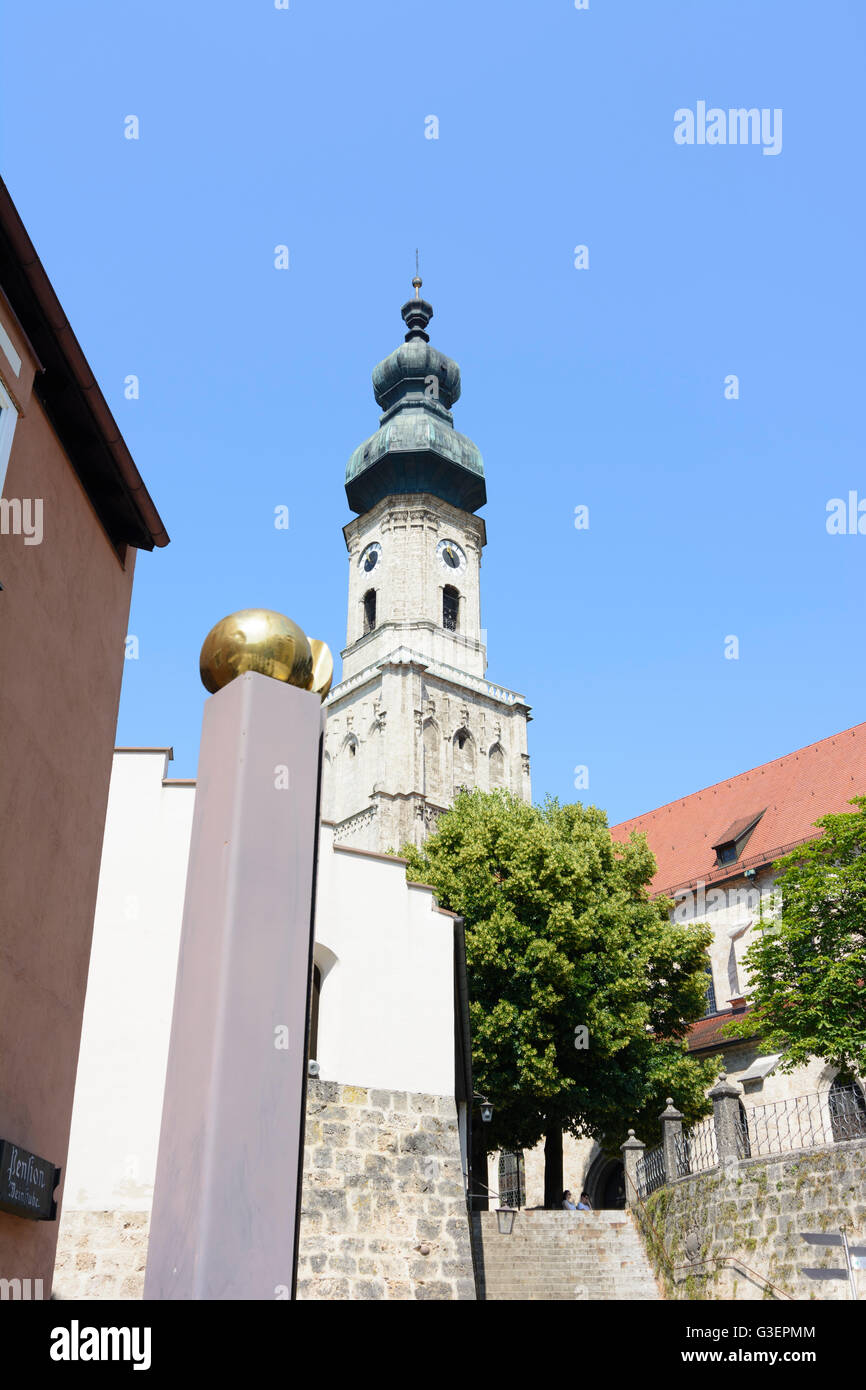 Chiesa di San Jakob, in Germania, in Baviera, Baviera, Oberbayern, Alta Baviera, Burghausen Foto Stock