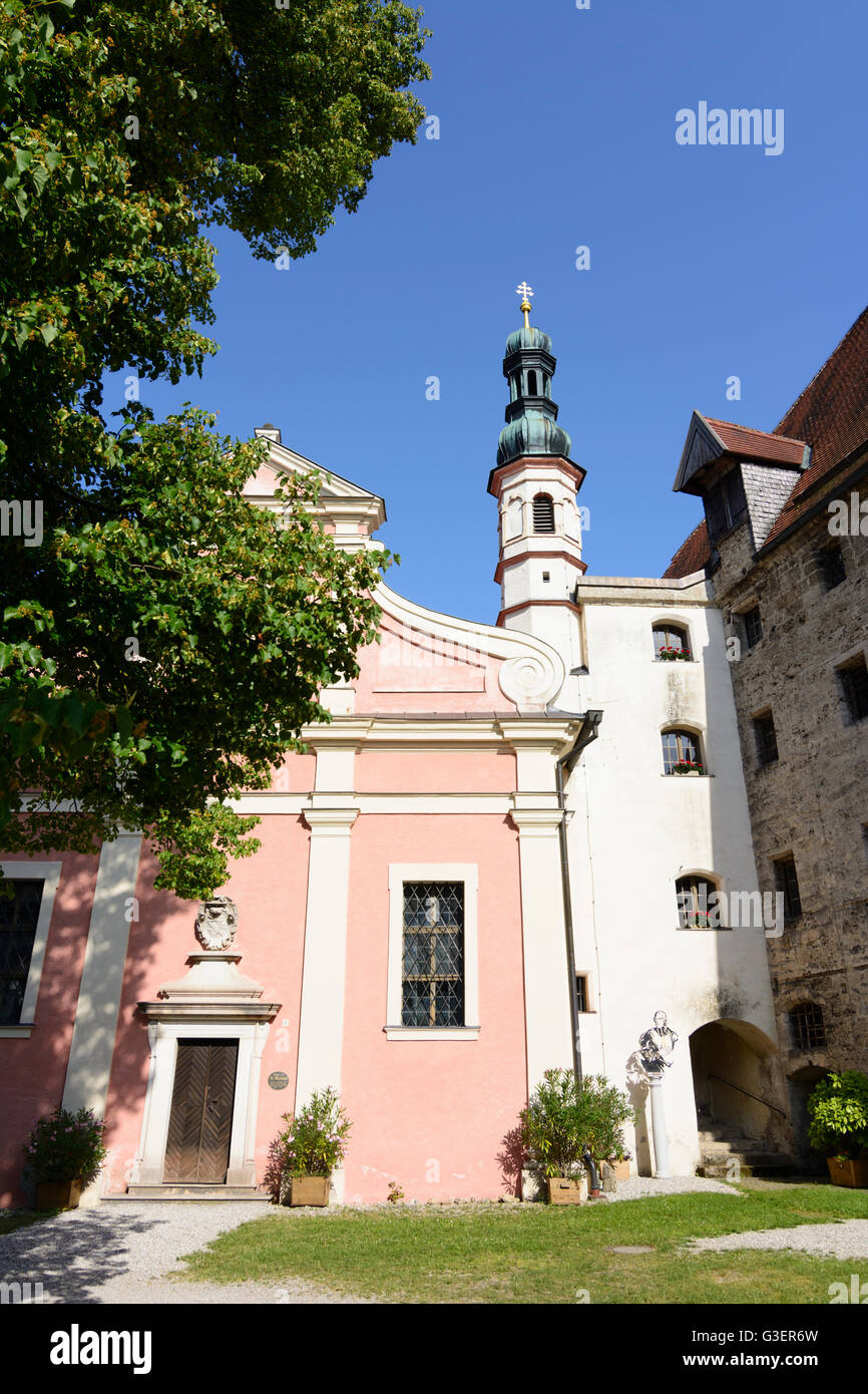 Castello : cappella del castello, in Germania, in Baviera, Baviera, Oberbayern, Rupertiwinkel, Alta Baviera, Tittmoning Foto Stock