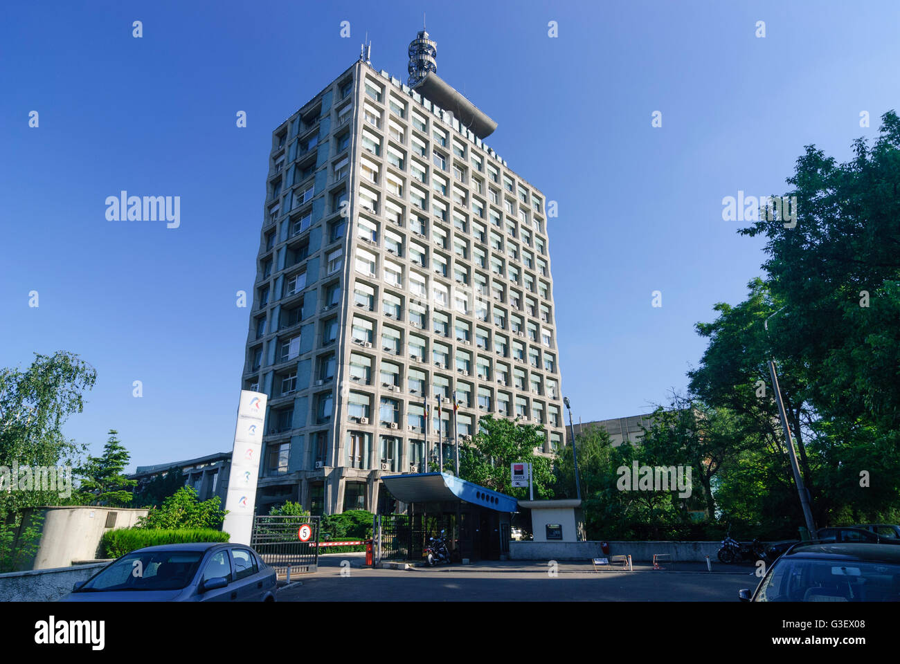 Edificio principale della televisione rumena, Romania Bucarest Bucuresti Foto Stock