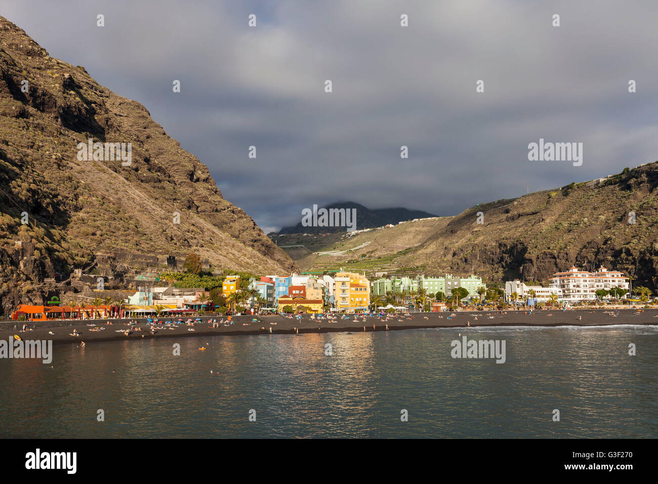 Puerto de Tazacorte, La Palma Isole Canarie Spagna, Europa Foto Stock