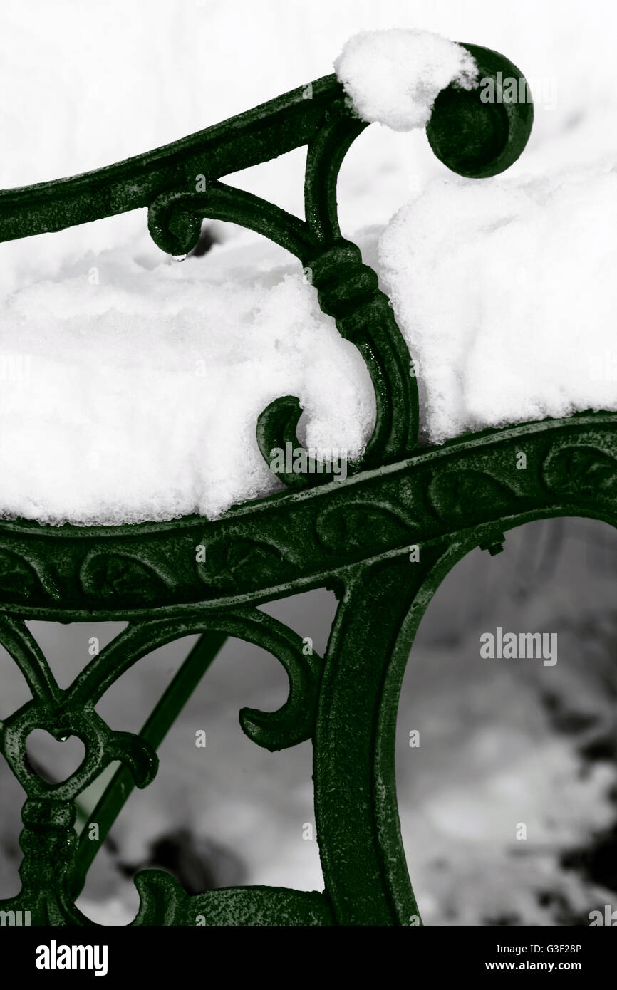 Ferro battuto, innevate Foto Stock