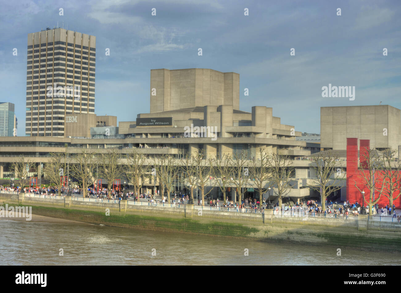 Teatro Nazionale di Londra. Brutalist. Architettura modernista Foto Stock