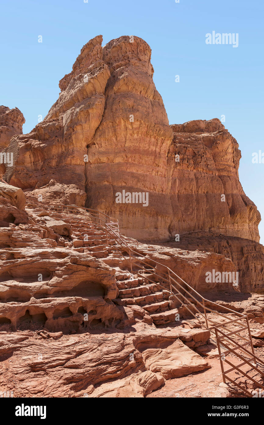 Pilastri di Salomone nel parco di Timna Israele Foto Stock