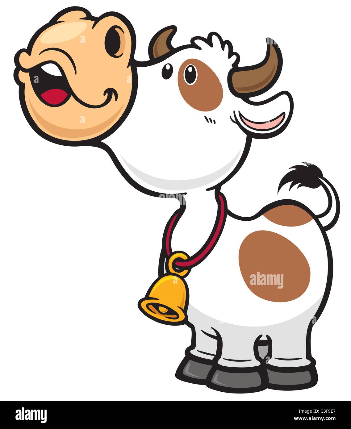 Illustrazione Vettoriale di Cartoon mucca Illustrazione Vettoriale