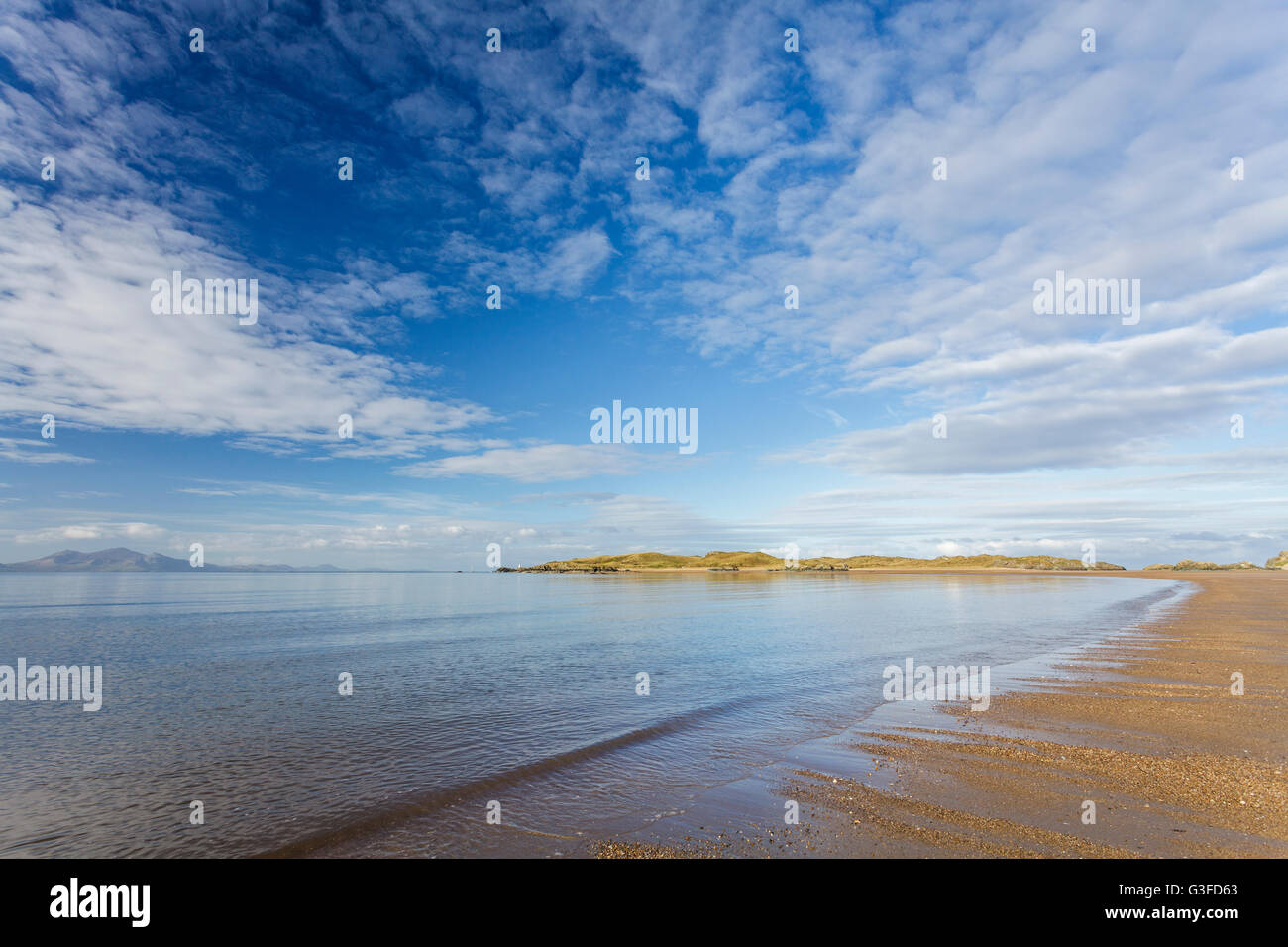 Spiaggia di Newborough Isola di Anglesey Foto Stock