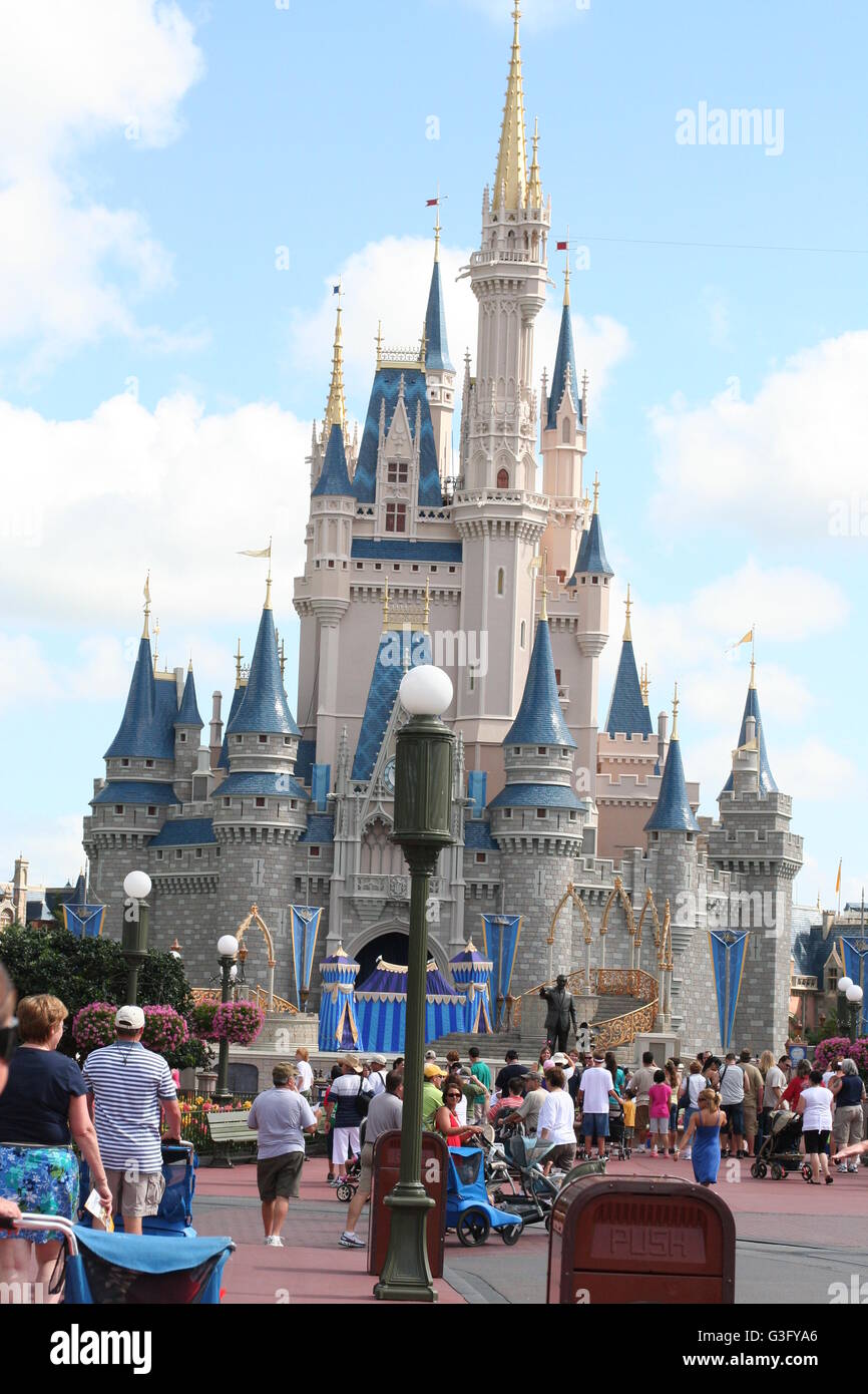 Cenerentola del castello e Disney World della Florida, Stati Uniti d'America Foto Stock