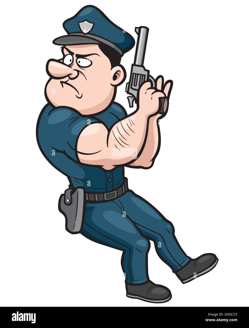 Illustrazione Vettoriale di polizia Cartoon Illustrazione Vettoriale