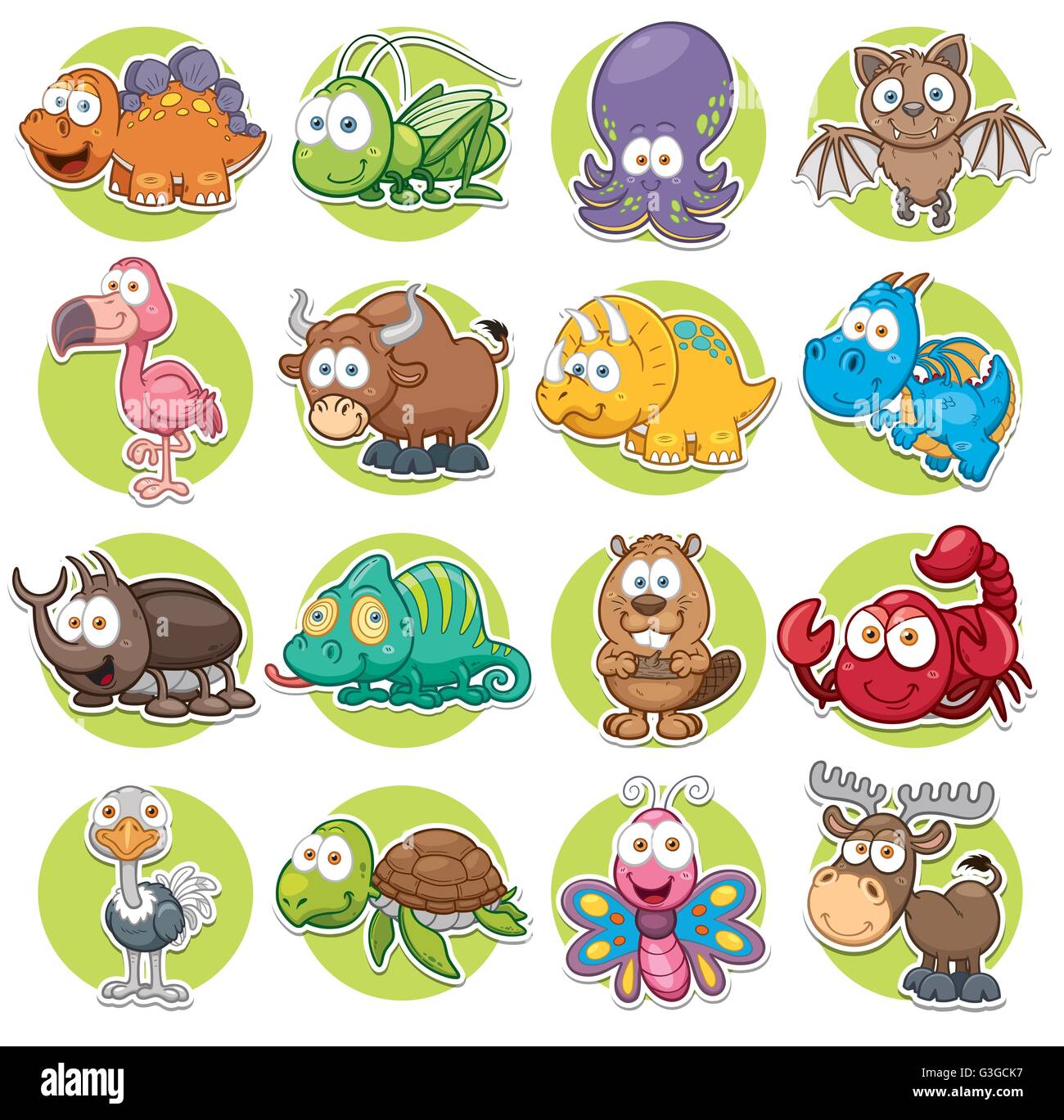 Illustrazione Vettoriale di animali serie cartoon Illustrazione Vettoriale