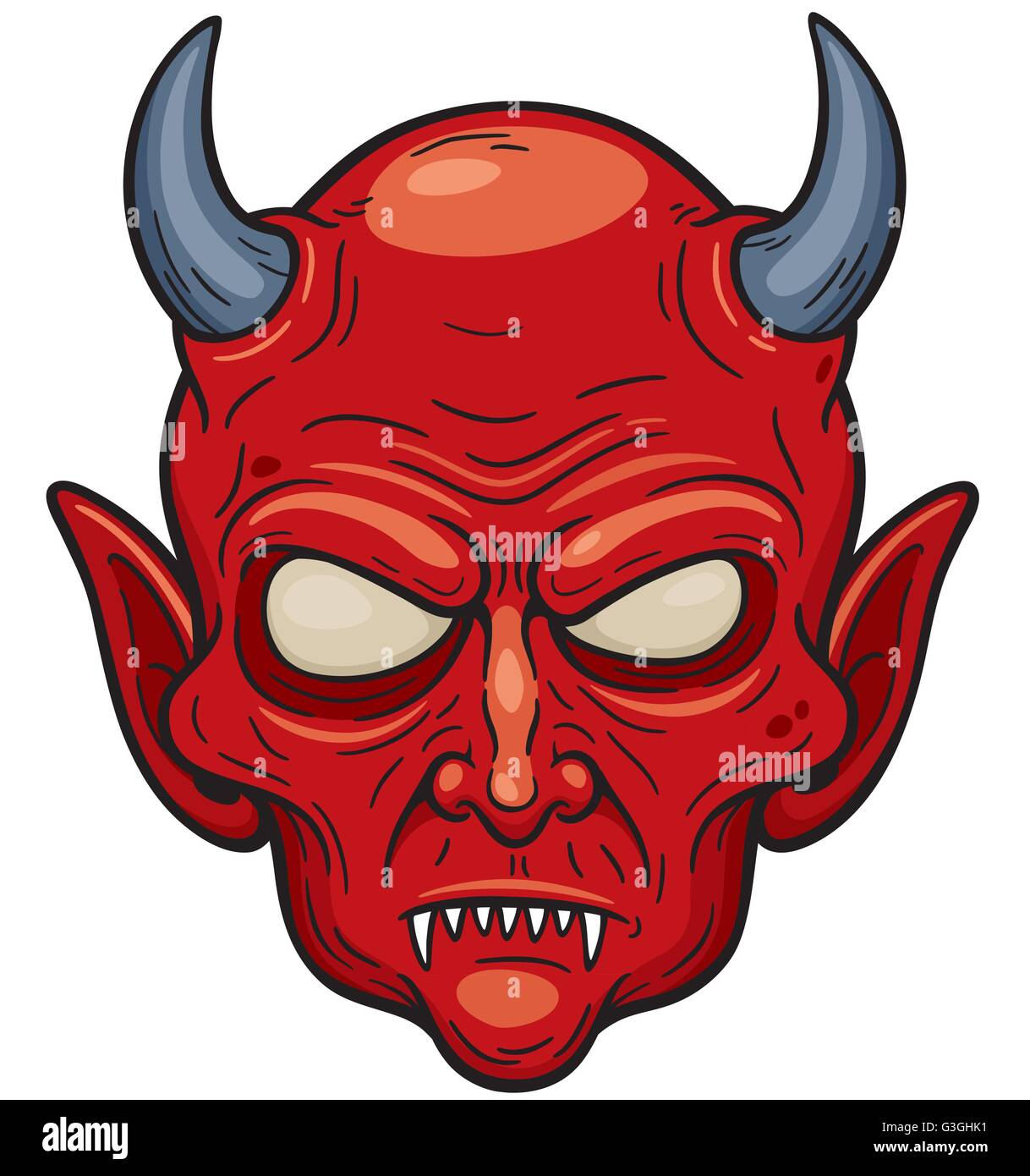 Illustrazione Vettoriale del diavolo faccia Illustrazione Vettoriale