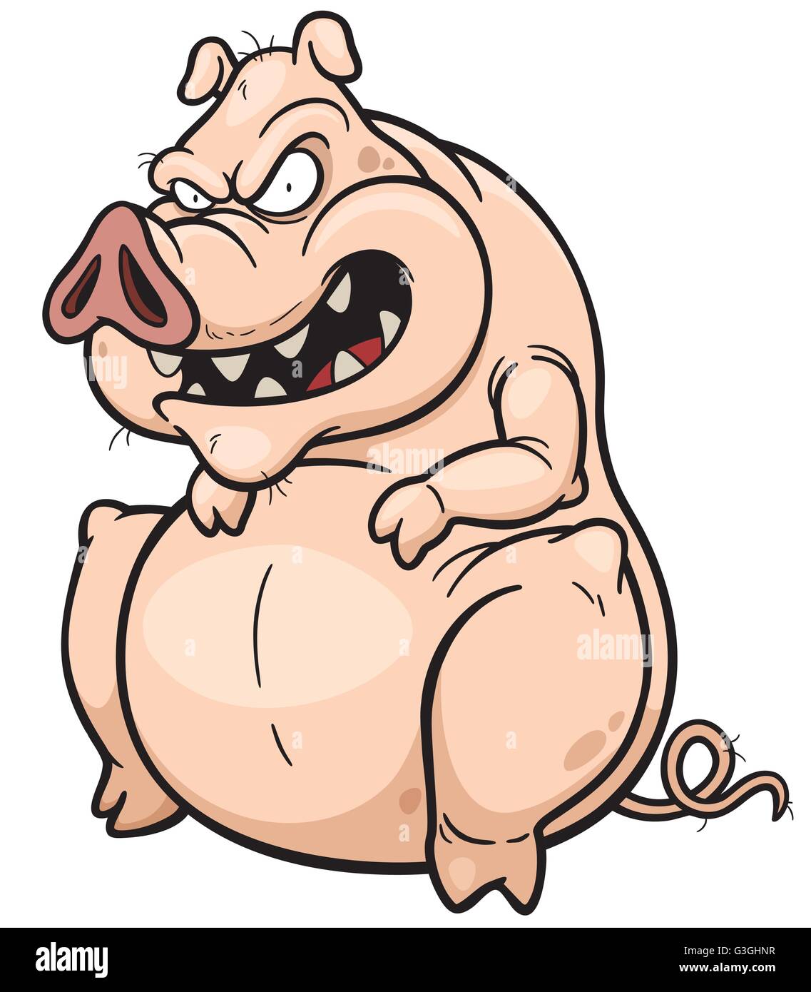 Illustrazione Vettoriale di maiale cartoon Illustrazione Vettoriale