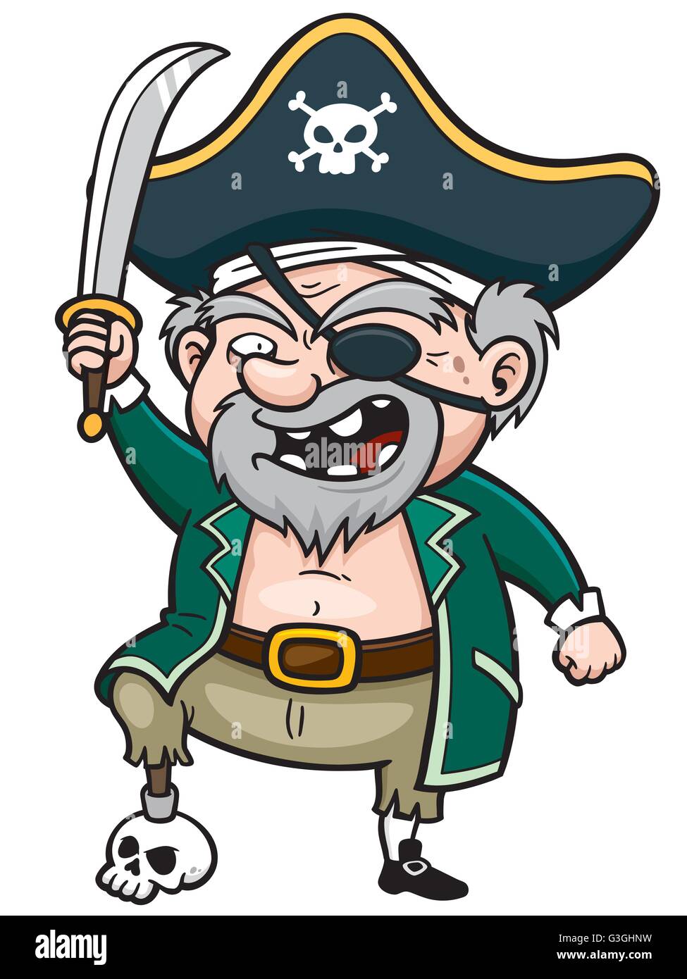 Illustrazione Vettoriale di pirata Illustrazione Vettoriale