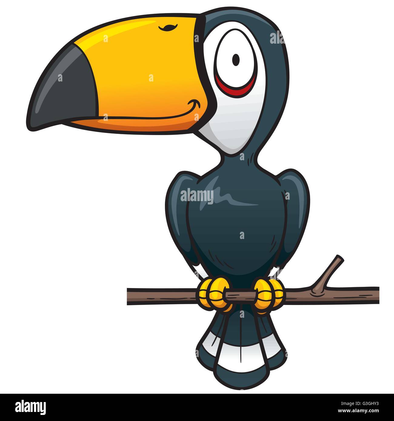 Illustrazione Vettoriale di Cartoon Hornbill Illustrazione Vettoriale